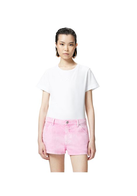 T-shirt Pinko donna 100355 A2HN bianca maniche corte logo ricamato PINKO | T shirt | 100355 A2HNZ04